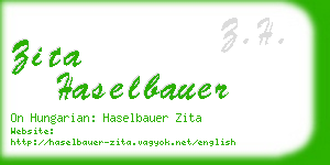 zita haselbauer business card